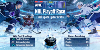 NHL playoff race with teams competing for final spots