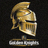 Vegas Golden Knights team logo - gold knight helmet